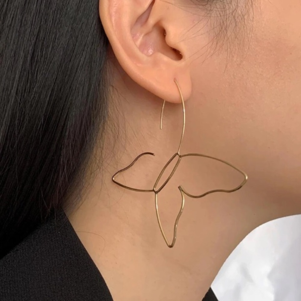 Butterfly Hoop Earrings